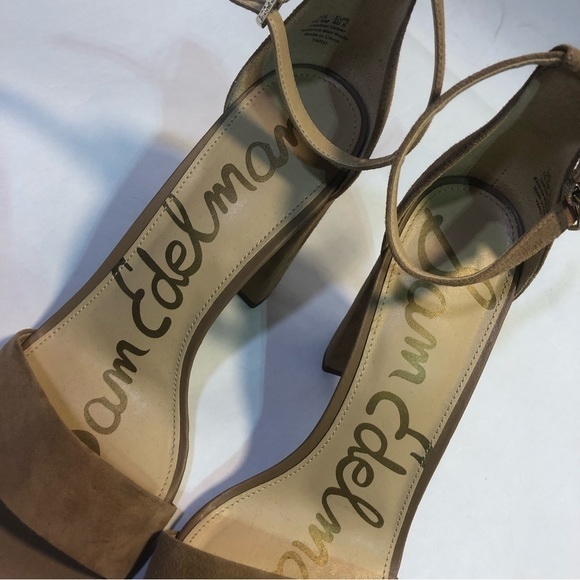 Sam Edelman Hazelnut Yaro Block Heel Ankle Strap Sandals Size 10.5 - Picture 5 of 12